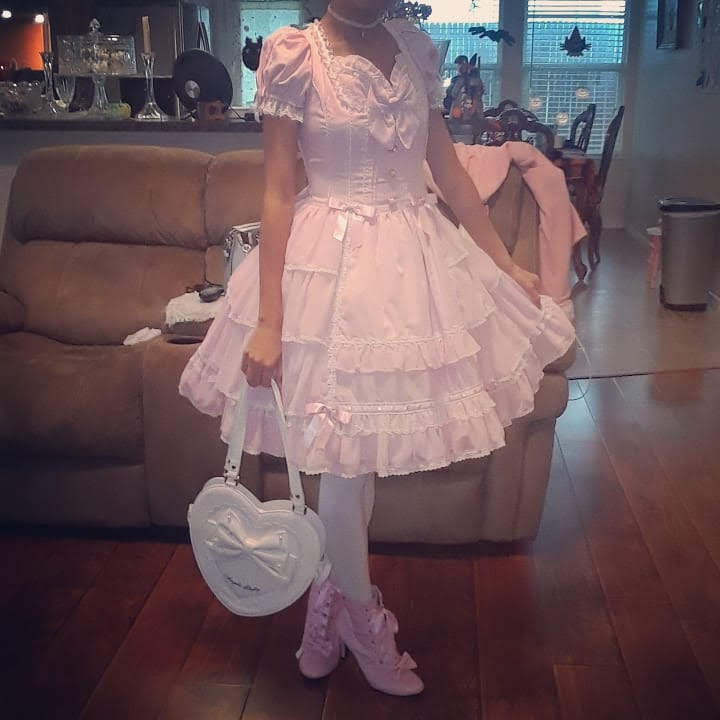 Angelic Pretty Nostalgic Doll OP Pink - One Piece - Lace Market